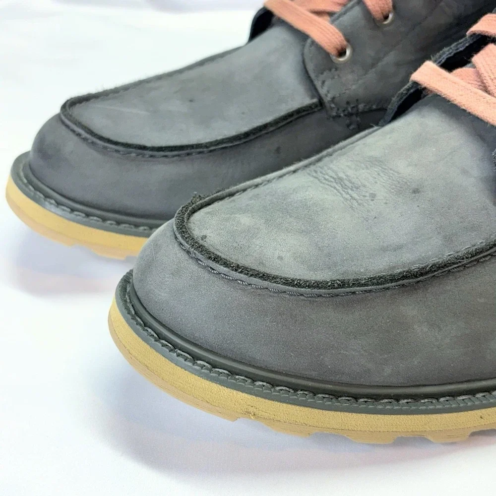 Sorel Madson Moc Toe Boots Mens 10 Quarry Gray Waterproof Leather NM2788-028